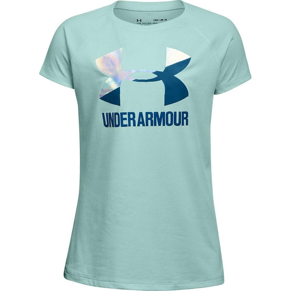 UNDER ARMOUR SOLID BIG LOGO SHORT SLEEVE TEE GIRLS' size girls small